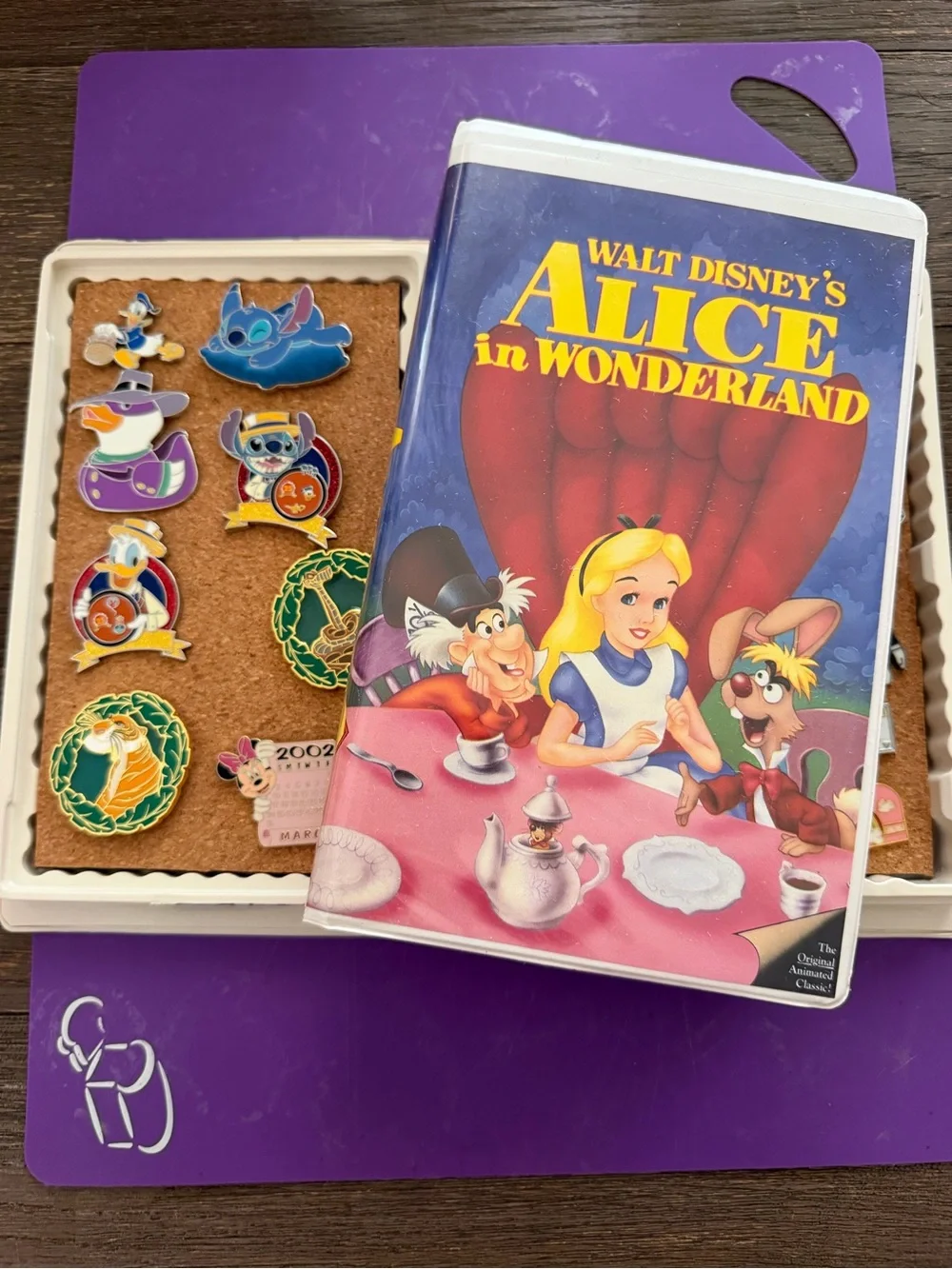Disney’s Alice in Wonderland VHS Pin Board